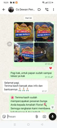 Testimonial Papan Bunga Pernikahan karyabuana